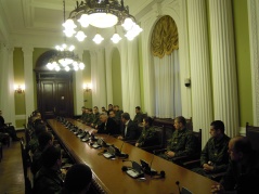 13 March 2012 National Assembly Secretary General Veljko Odalovic talks to the cadets of the Military Academy’s 136th class 